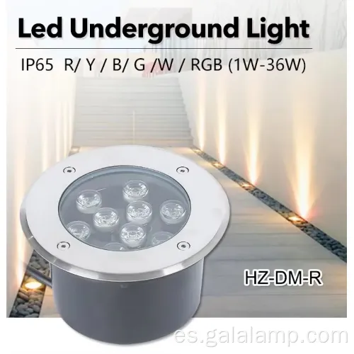 Iluminación LED subterránea RGB con control remoto